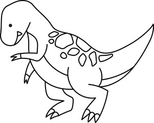 Tyrannosaurus Rex Dinosaur Line Art