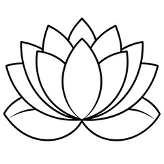 lotus line art vector illustration vesak day ele