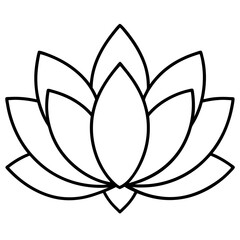 lotus line art vector illustration vesak day ele