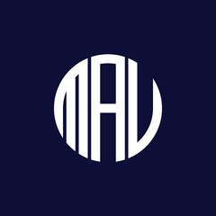 mau circle logo design