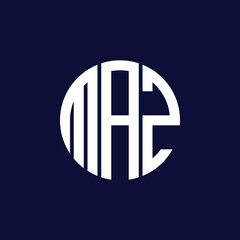 Obraz premium maz circle logo design