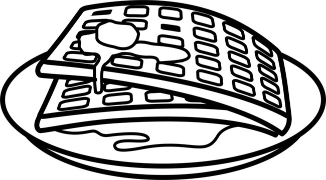 recommend clip art: Waffles illustration outline vector