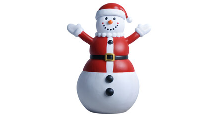 Snowman isolated on transparent background, png, cutout