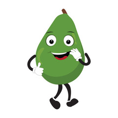 Cartoon avocados mascot characters, hand drawn doodle style cartoon character illustration icon design avocado cartoon