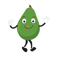 Cartoon avocados mascot characters, hand drawn doodle style cartoon character illustration icon design avocado cartoon