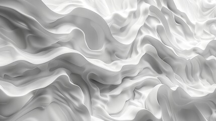 Obraz premium It has a texture like ice cream,3d, macro, minimalist white topographic lines, abstract background, grey background 