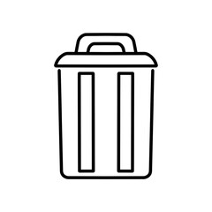 Trash bin vector icon, garbage, dustbin icon isolated on white background.