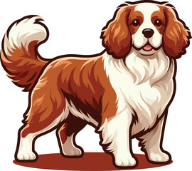 Dog  cartoon style vector illustration