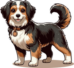 Dog  cartoon style vector illustration
