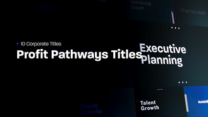Profit Pathways Titles | 10 Motion Titles with Control Panels