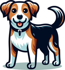 Dog  cartoon style vector illustration