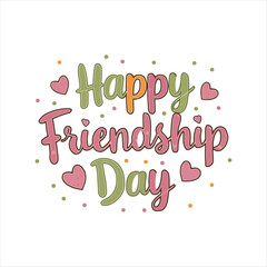 Happy friendship day typography lettering vector design.
