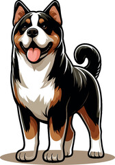 Dog  cartoon style vector illustration