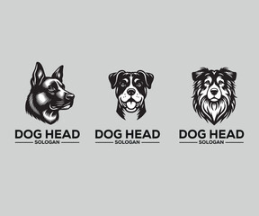 Dog silhouette logo style illustration