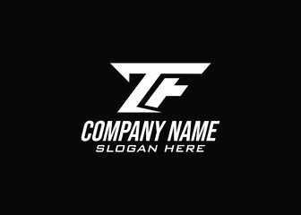 Letter TF logo, TF Monogram, Initial TF Logo, Icon, Vector, Eps