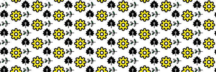 seamless pattern collection, Decorative wallpaper,flowers and leaves