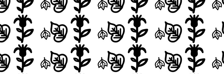 seamless pattern collection, Decorative wallpaper,flowers and leaves