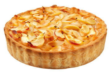 Apple pie isolated on transparent background