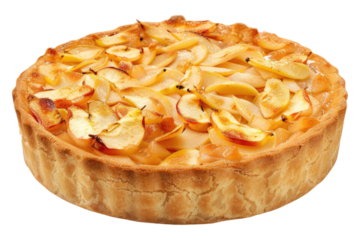 Apple pie isolated on transparent background