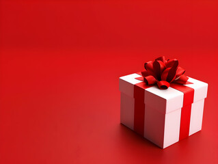 Gift box with ribbon, Holiday theme with decorative background, Elegant wrapped gift box for accessories