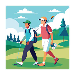 Golfer vector illustration