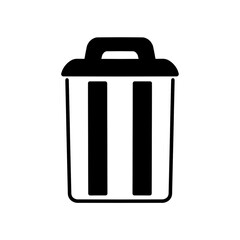 Trash bin vector icon, garbage, dustbin icon isolated on white background.