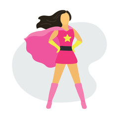 Superwoman concept icon clipart avatar logtotype isolated vector illustration
