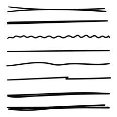 A hand drawn set of lines on a white background.