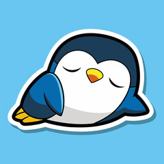 Cute Penguin Character Design Illustration
