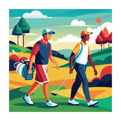 Golfer vector illustration