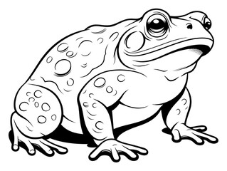 Naklejka premium PNG Toad drawing amphibian wildlife.