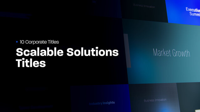 Scalable Solutions Titles | 10 Motion Titles with Control Panels