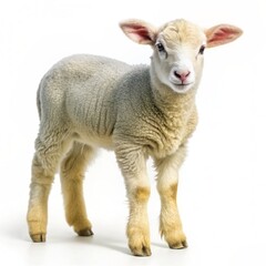 Lamb (8 weeks old) isolated on white
