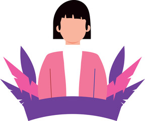 Girls represent Women's Day.