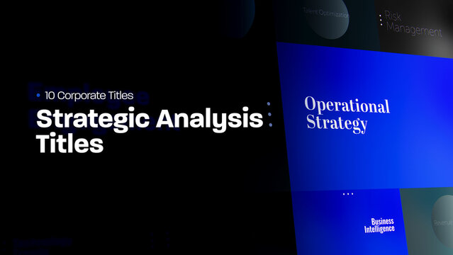 Strategic Analysis Titles | 10 Motion Titles with Control Panels