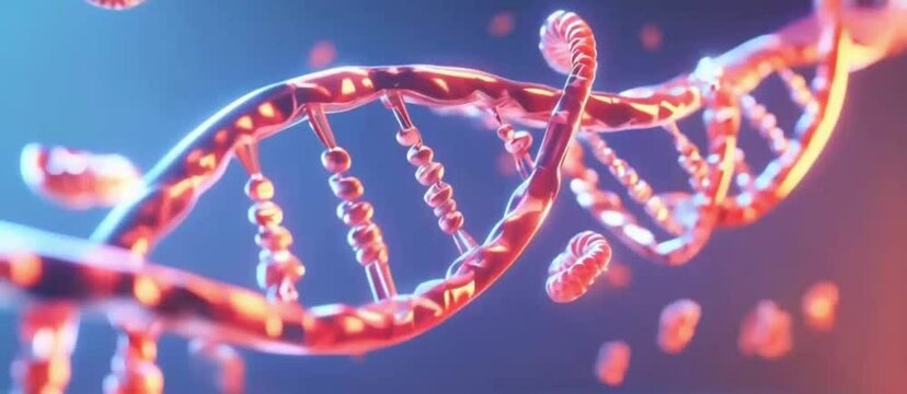 dna gene background science helix cell genetic medic . seamless looping overlay 4k virtual video animation background