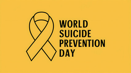 World Suicide Prevention Day, Yellow Ribbon for, World Suicide Prevention Day Poster, 