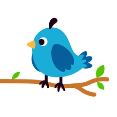 Bird icon. Bird sticker. Wildlife. Wild. Cartoon bird. Logo template. Animal sign. Animal logo. Child character. Badge animal. Sticker. Flying animal. Bird on a tree. Tree branch. Children's book.