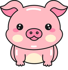 Kawaii Cute Pig Sticker