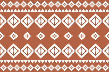 Geometric, seamless, traditional ethnic, thai pattern, fabric pattern for textiles, rugs, wallpaper, clothing, sarong, batik, wrapping, embroidery, print, background, cover, illustration, vector.