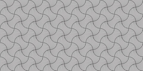 Modern geometric curve line seamless pattern abstract background vector illustration