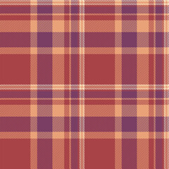 Mixed background tartan vector, foot check seamless texture. Christmas card plaid textile pattern fabric in red and orange colors.