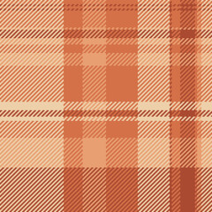 Blanket background fabric vector, nice texture pattern plaid. Production seamless textile tartan check in orange and light colors.