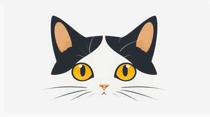 World Cat Day flat vector illustration isolated on a pastel background, web banner design template for a website and mobile phone. cute black cartoon fat-faced kitten character