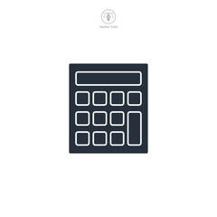 Calculator Icon. Business Financial theme symbol vector illustration isolated on white background