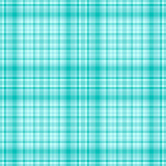 Thread vector background fabric, 1960s textile seamless check. Scotland pattern tartan plaid texture in teal and cyan colors.
