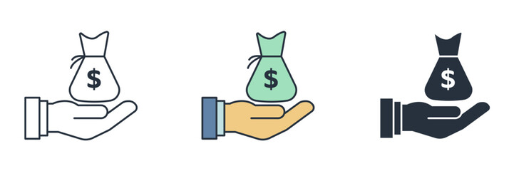 Savings Icon. Business Financial theme symbol vector illustration isolated on white background