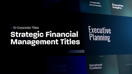 Strategic Financial Management Titles | 10 Motion Titles with Control Panels
