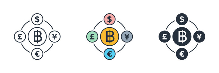 Currency exchange Icon. Business Financial theme symbol vector illustration isolated on white background