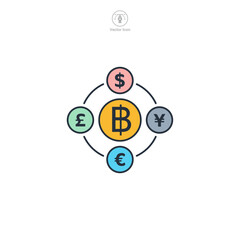 Currency exchange Icon. Business Financial theme symbol vector illustration isolated on white background